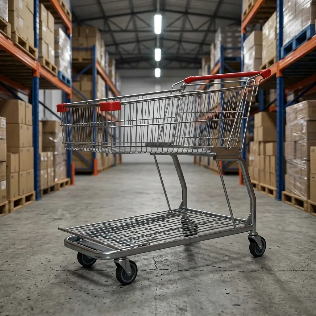 Metal Cart with Mesh Structure Heavy Duty