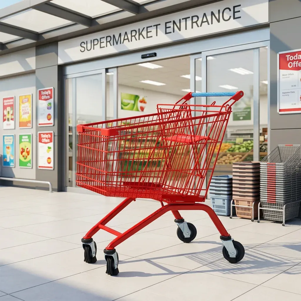 European Style Unfolding 4-Wheel Steel Plastic Wheels Hand Trolley (LPT-84304)