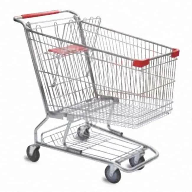 American Style Platform Mesh Zinc Plated Aluminium Shopping Trolley (LPT-95194) photo 4