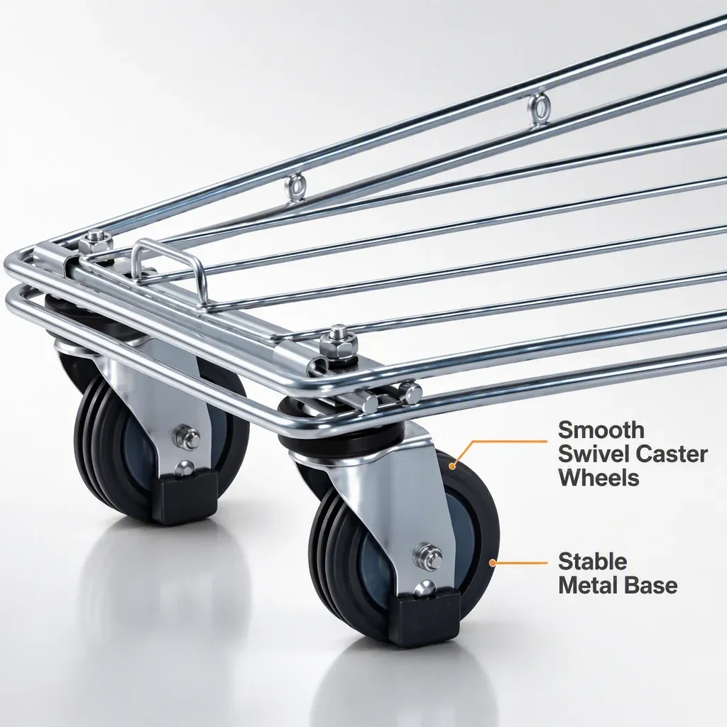 100L Asian Style Convenience Grocery Store Shopping Trolley detail 3
