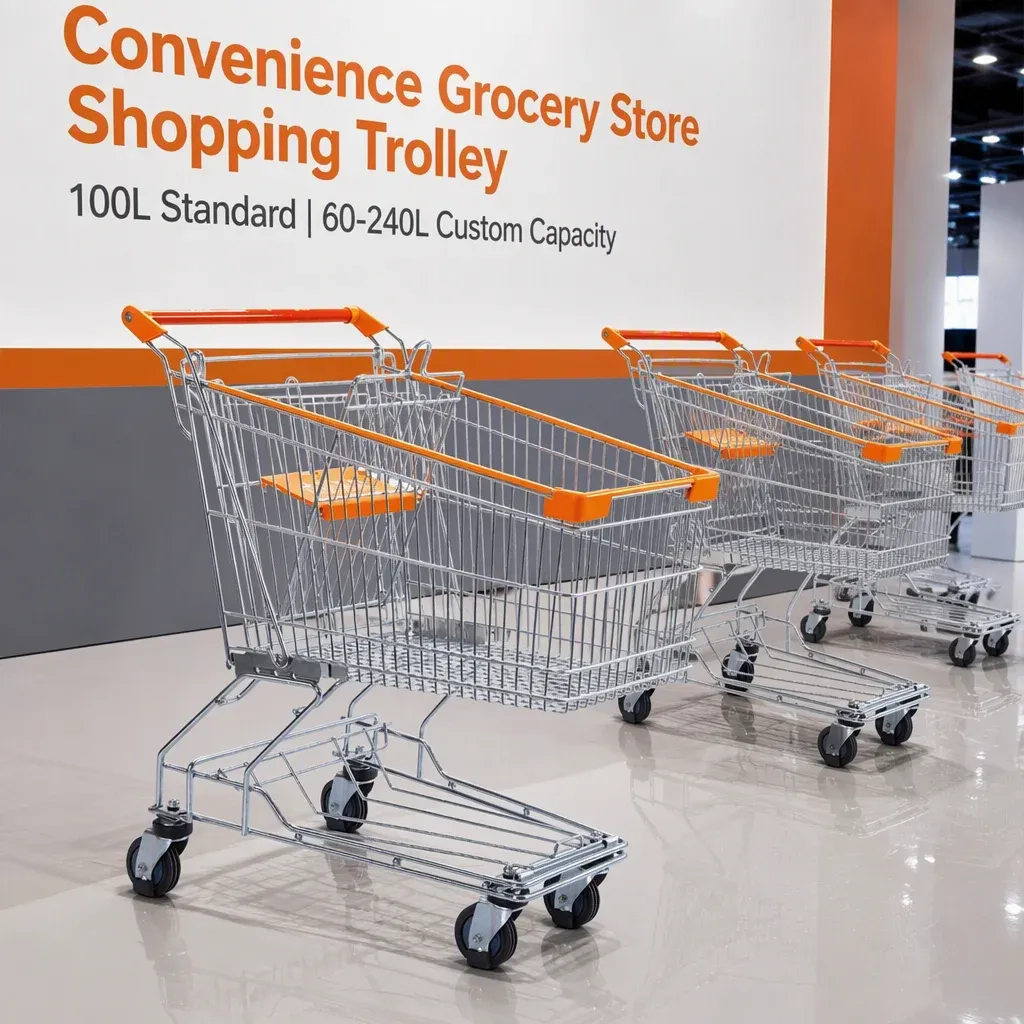 100L Asian Style Convenience Grocery Store Shopping Trolley detail 9