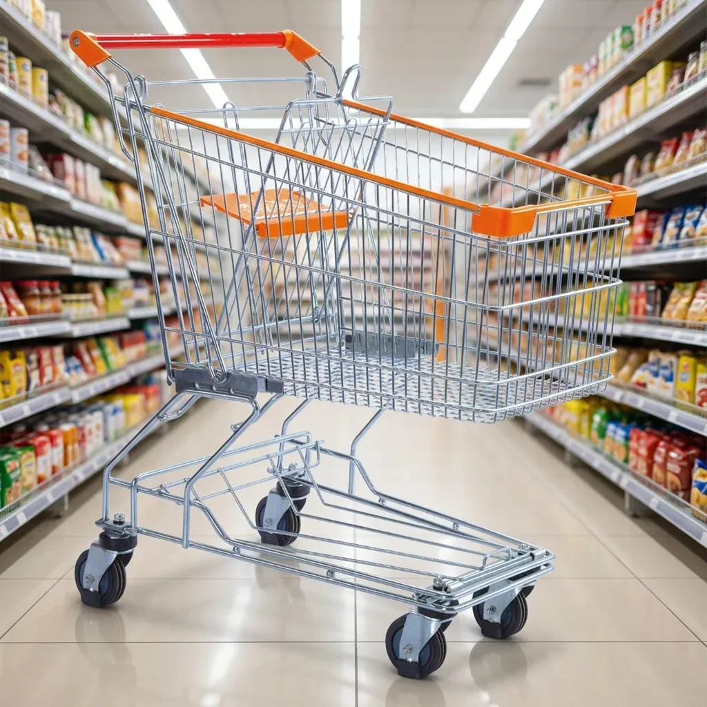 100L Asian Style Convenience Grocery Store Shopping Trolley