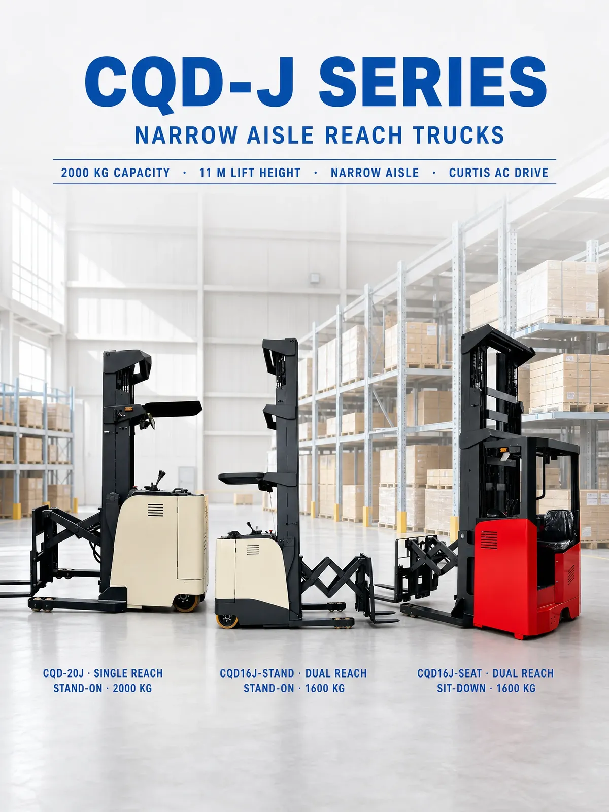 Seated Electric Reach Truck 1600 kg detail 2