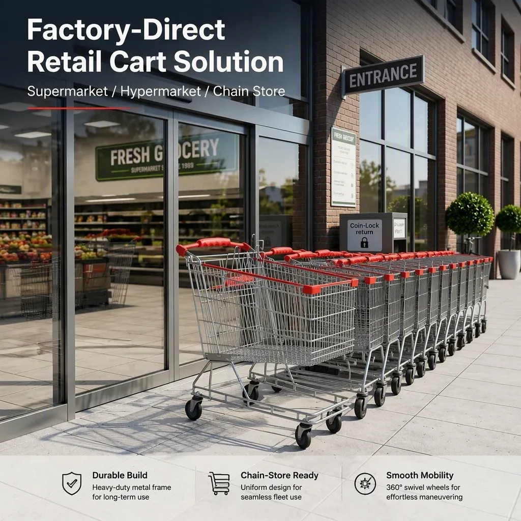 200L Australian Standard Mesh Folding Shopping Trolley detail 2