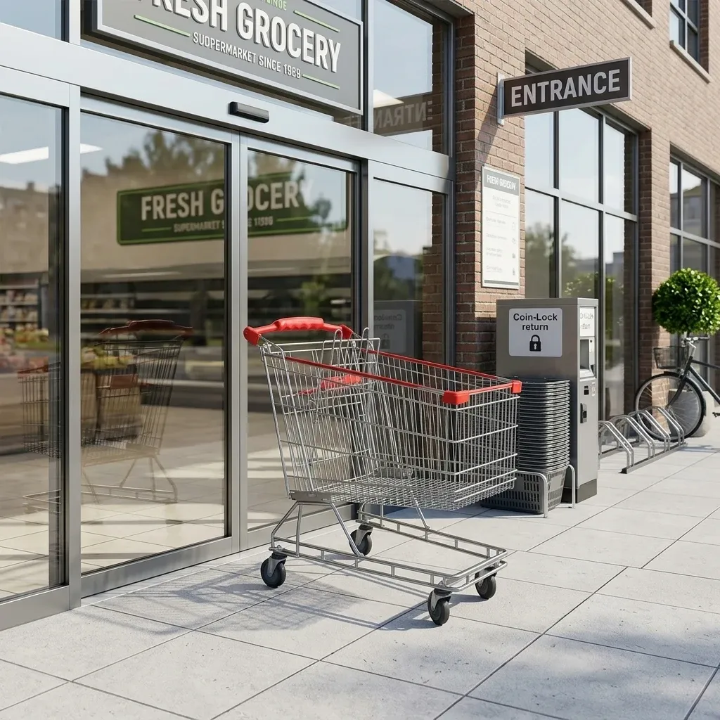 200L Australian Standard Mesh Folding Shopping Trolley