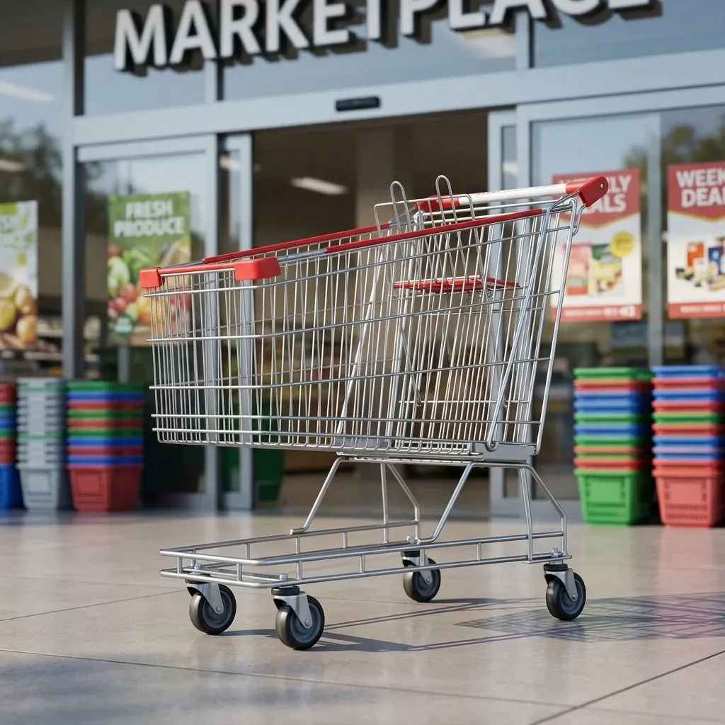 Australian Standard Folding Mesh Supermarket Shopping Trolley