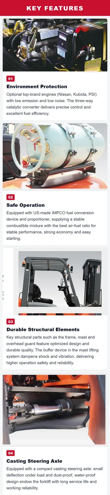 Forklift LPG 4 Ton 4000 kg detail 3