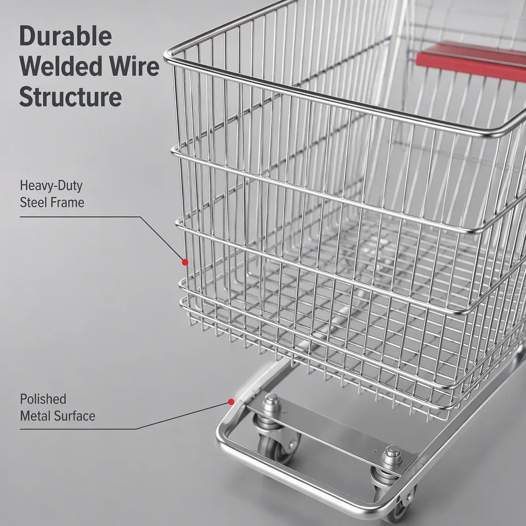 Australian Style Supermarket Shopping Trolley 210L detail 3