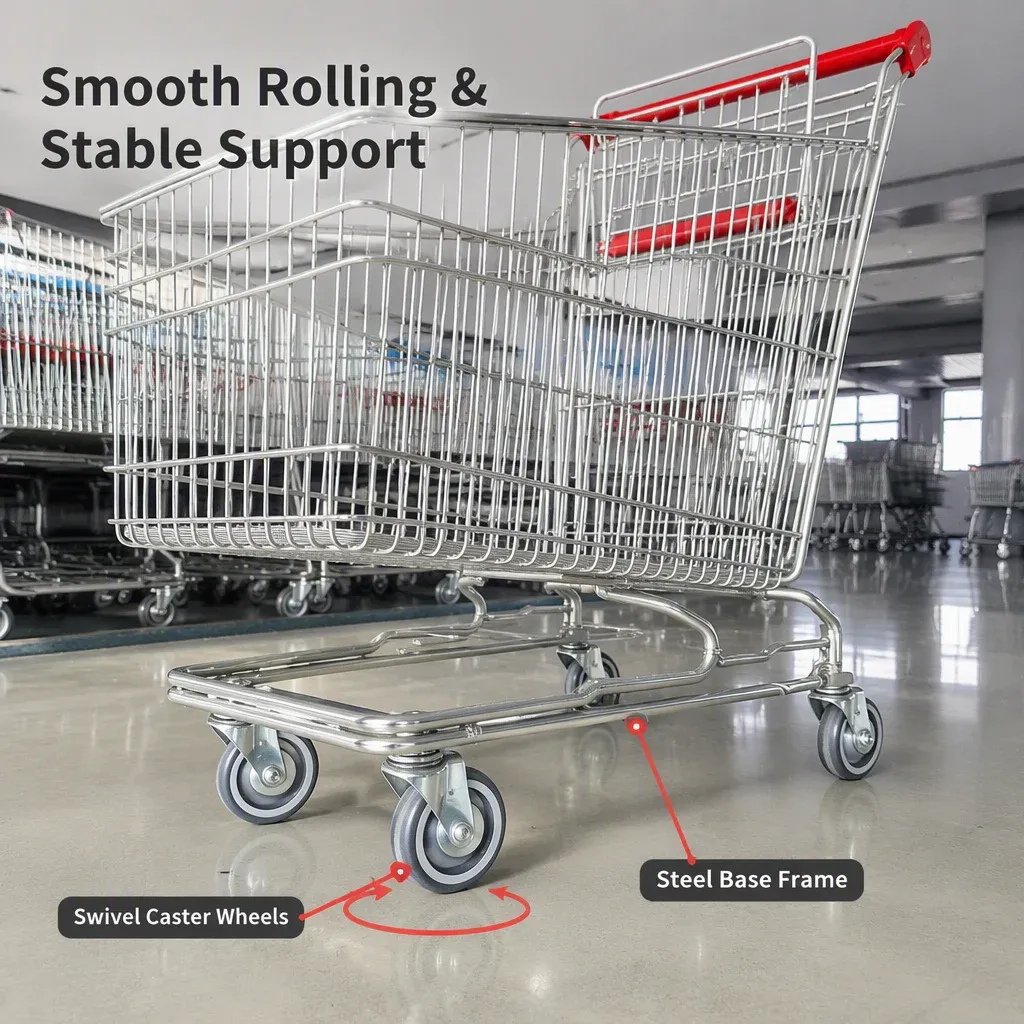 Australian Style Supermarket Shopping Trolley 210L detail 4