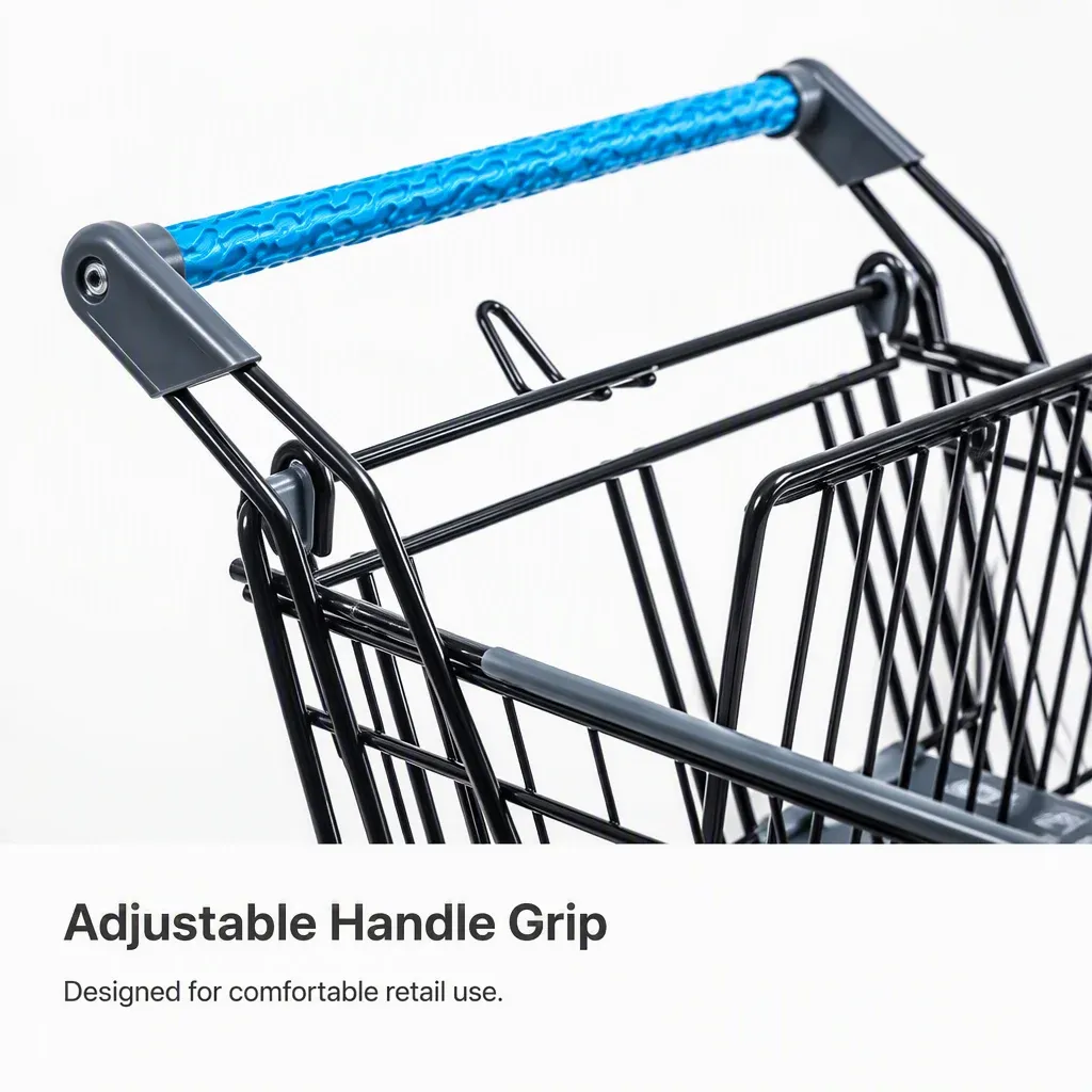 100L European Style Mesh Shopping Trolley Metal Frame detail 4