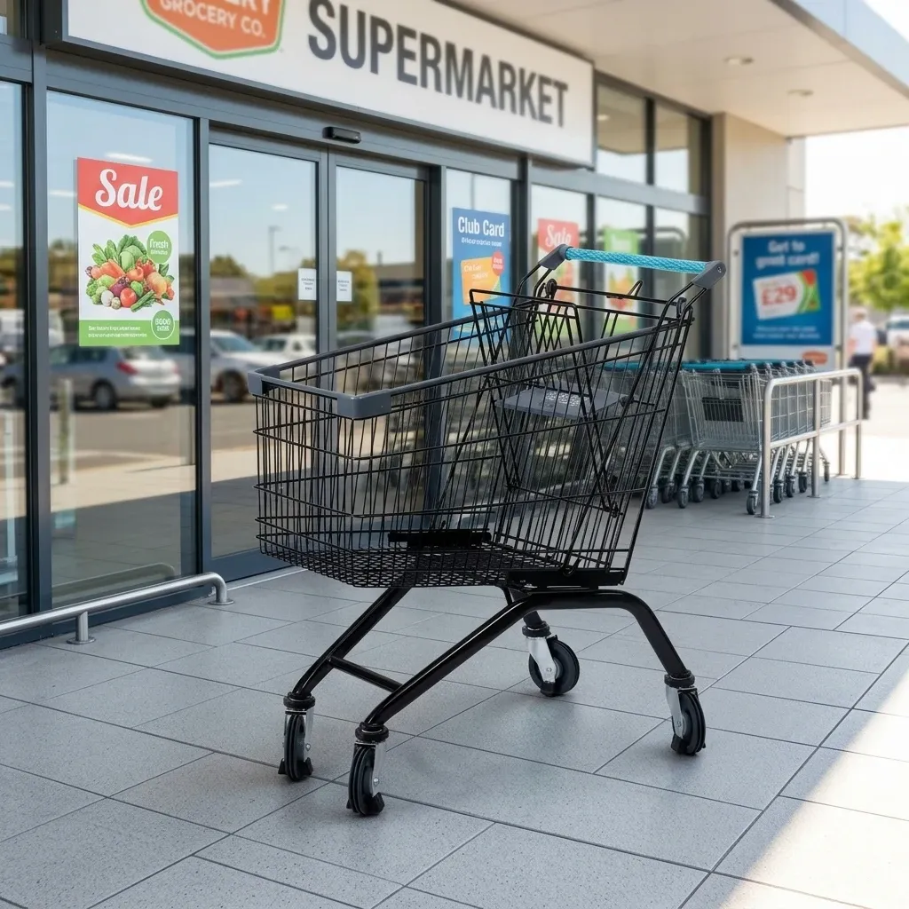 100L European Style Mesh Shopping Trolley Metal Frame