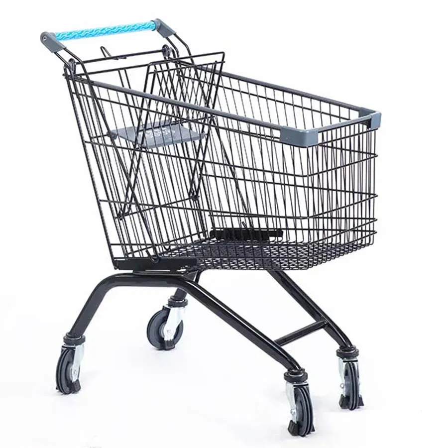 100L European Style Mesh Shopping Trolley Metal Frame photo 2