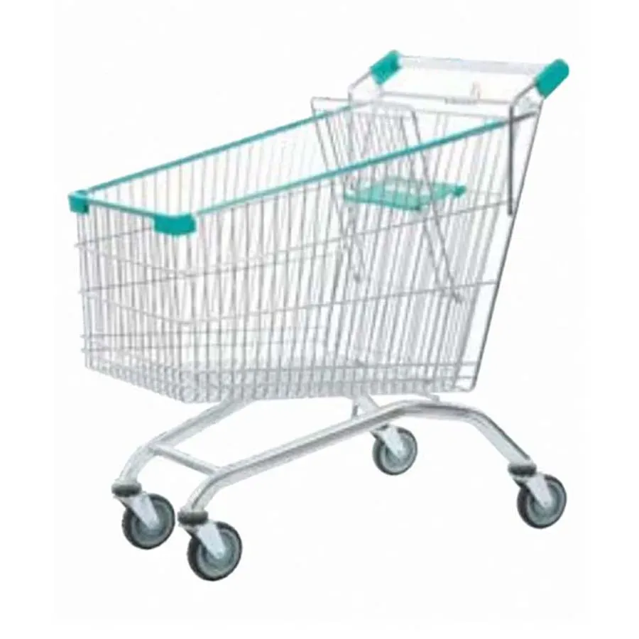 110L European Style Mesh Folding Shopping Trolley photo 5