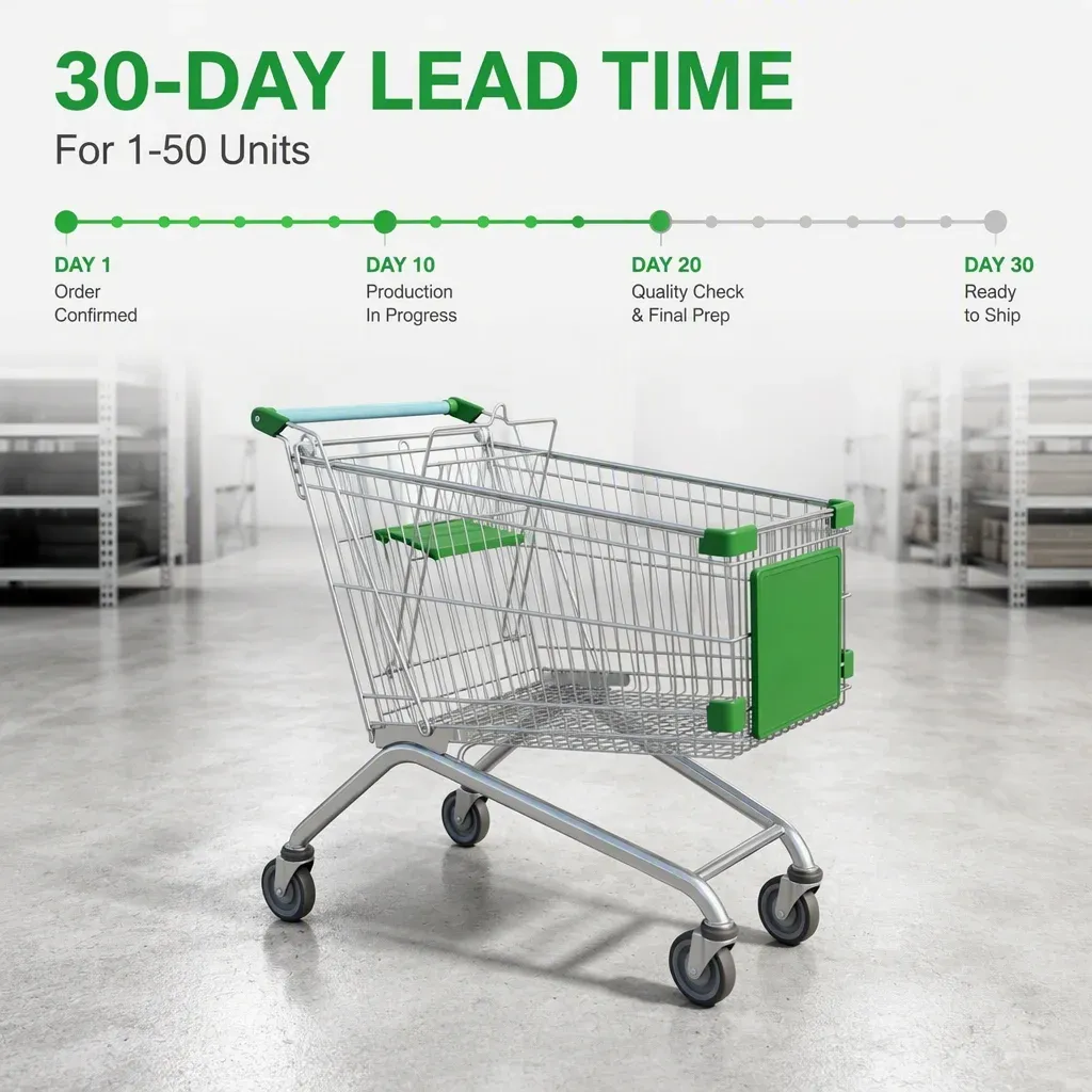 150L Steel European Style Shopping Trolley detail 2