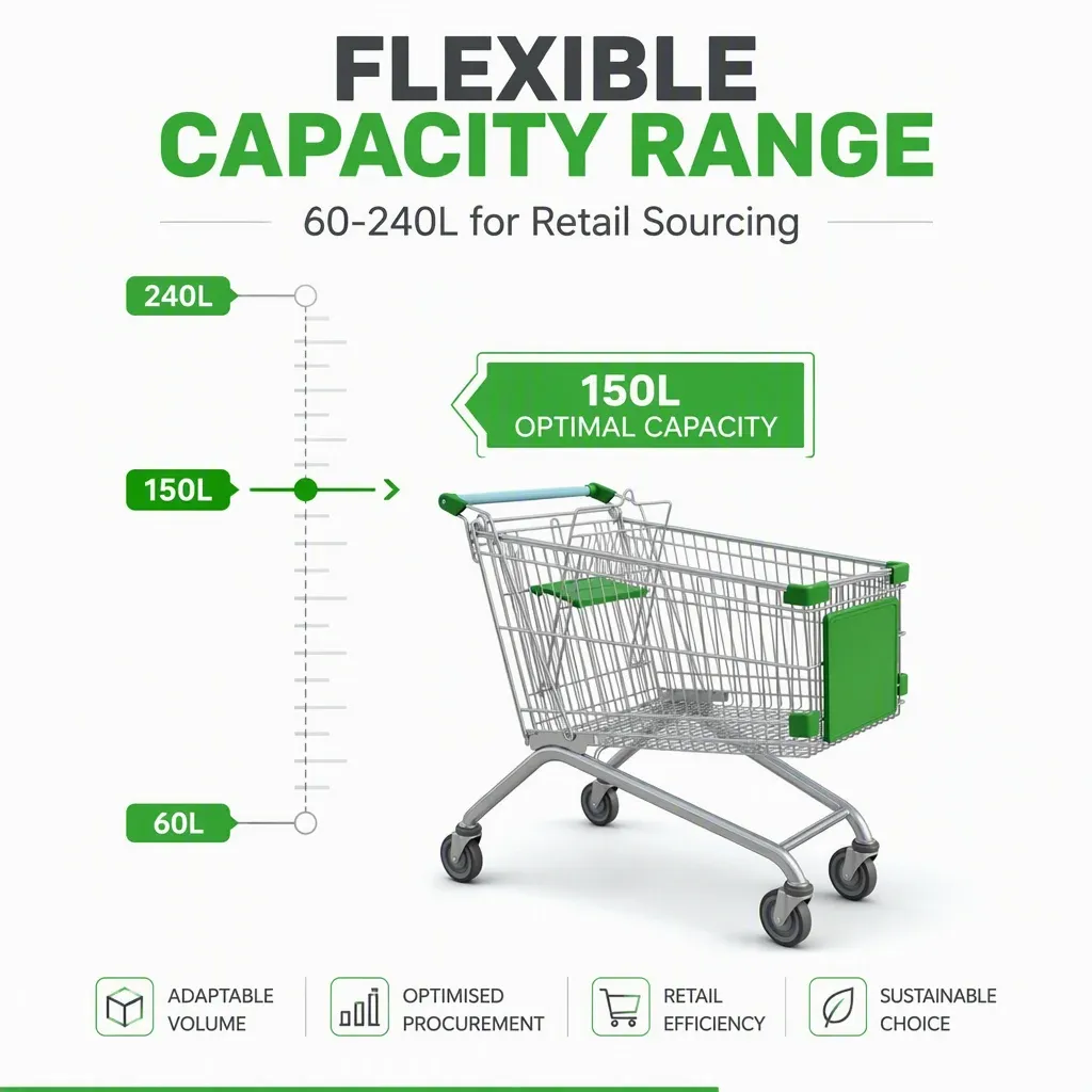 150L Steel European Style Shopping Trolley detail 3
