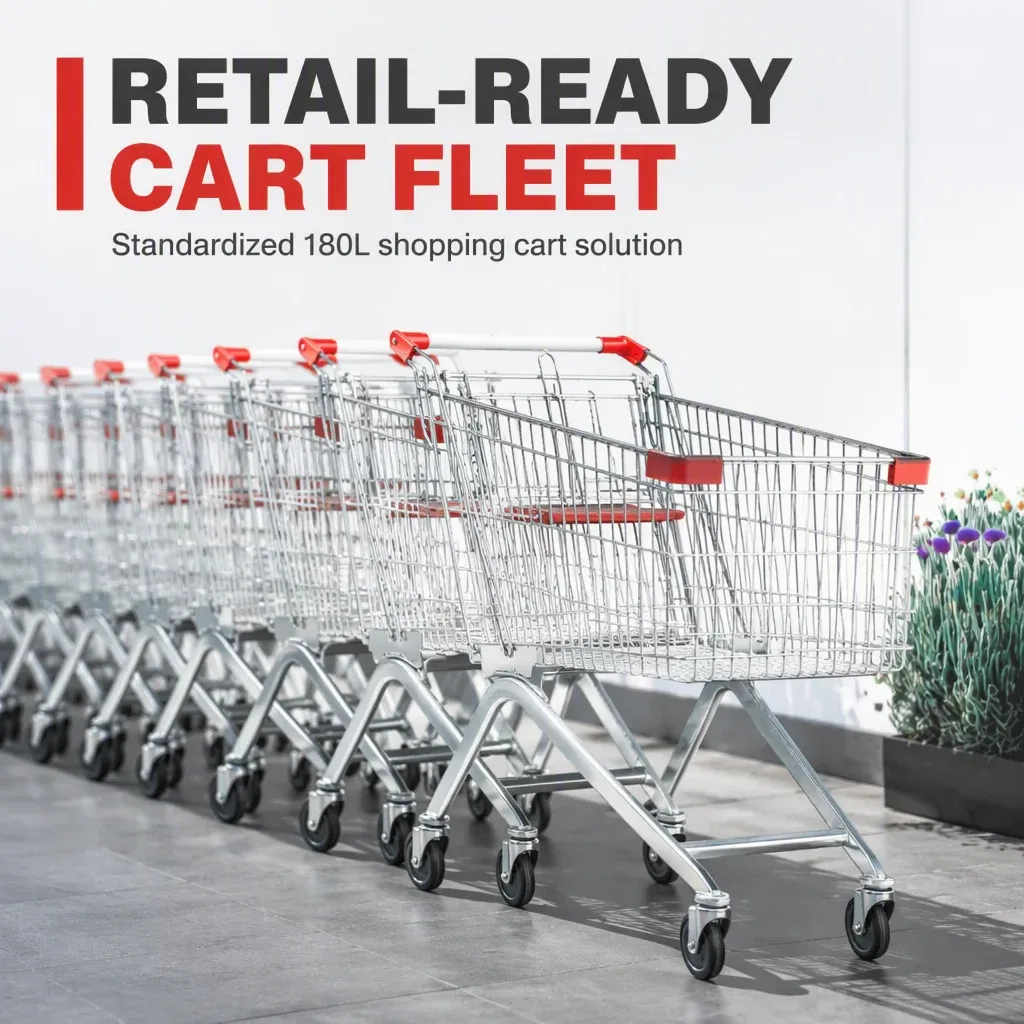 180L European Shopping Trolley detail 2