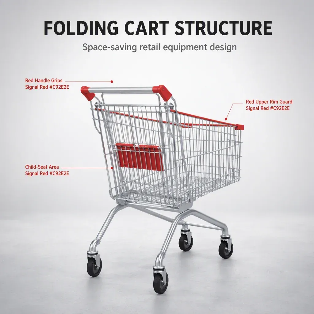 180L European Shopping Trolley detail 3
