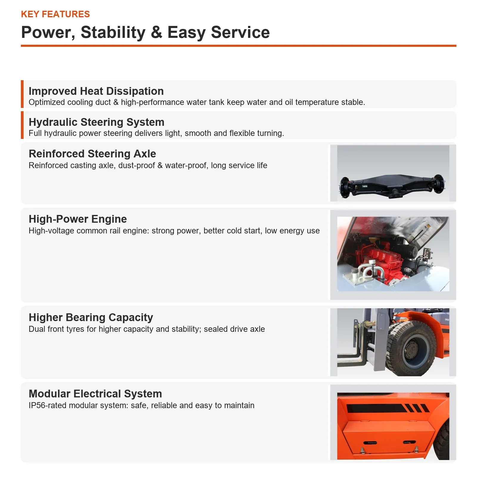 10 Ton Diesel Forklift Heavy Duty Counterbalance Forklift photo 3