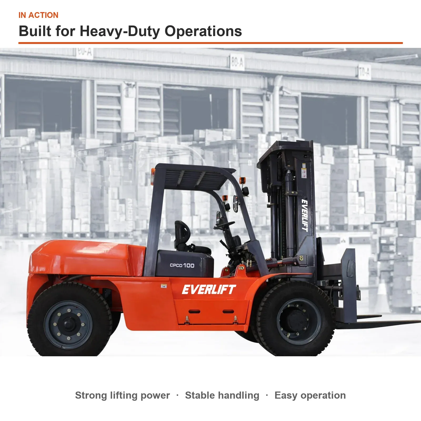 10 Ton Diesel Forklift Heavy Duty Counterbalance Forklift photo 5