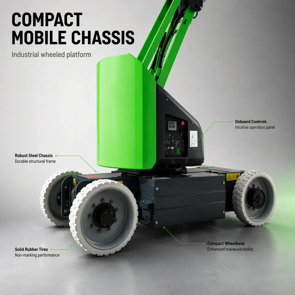 Towable Boom Lift Mobile Work Platform 8M 10M 12M 14M 20M 200 to 300 kg (LPT-28890) detail 6