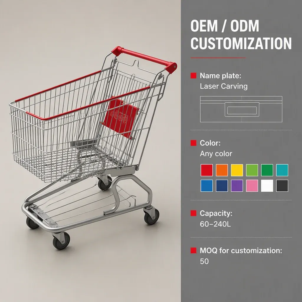 German Style Metal Folding Shopping Trolley German detail 9