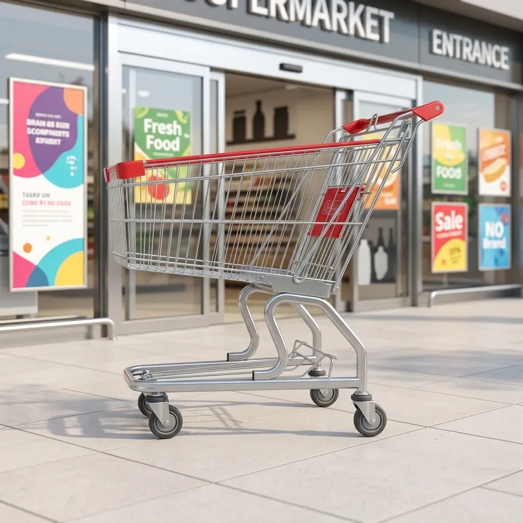 German Style Metal Folding Shopping Trolley German