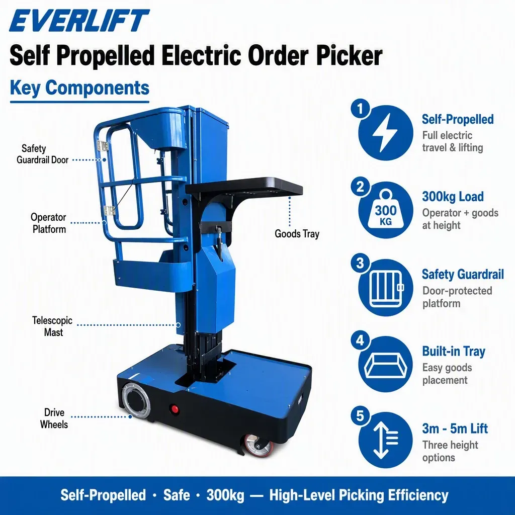 Order Picker All Electric High-altitude Picking Vehicle photo 2