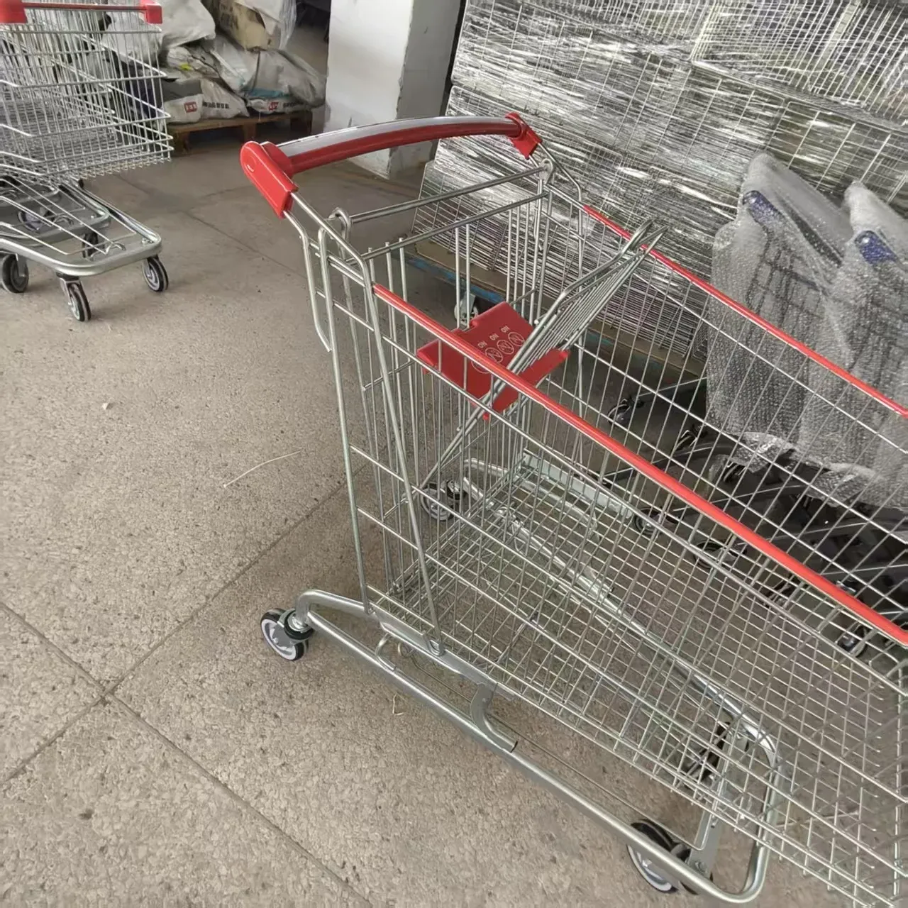 210L German Style Mesh Folding Shopping Trolley photo 4