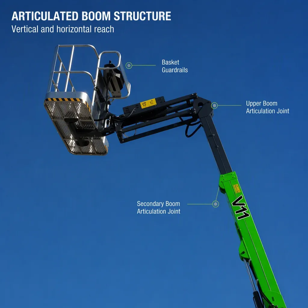 Towable Boom Lift Mobile Work Platform 8M 10M 12M 14M 20M 200 to 300 kg (LPT-91950) detail 5