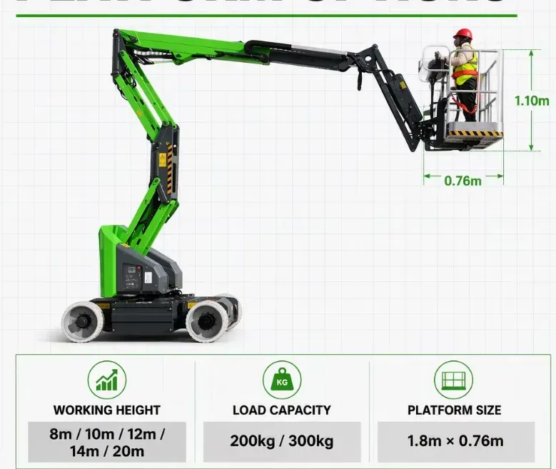 Towable Boom Lift Mobile Work Platform 8M 10M 12M 14M 20M 200 to 300 kg (LPT-91950) photo 2