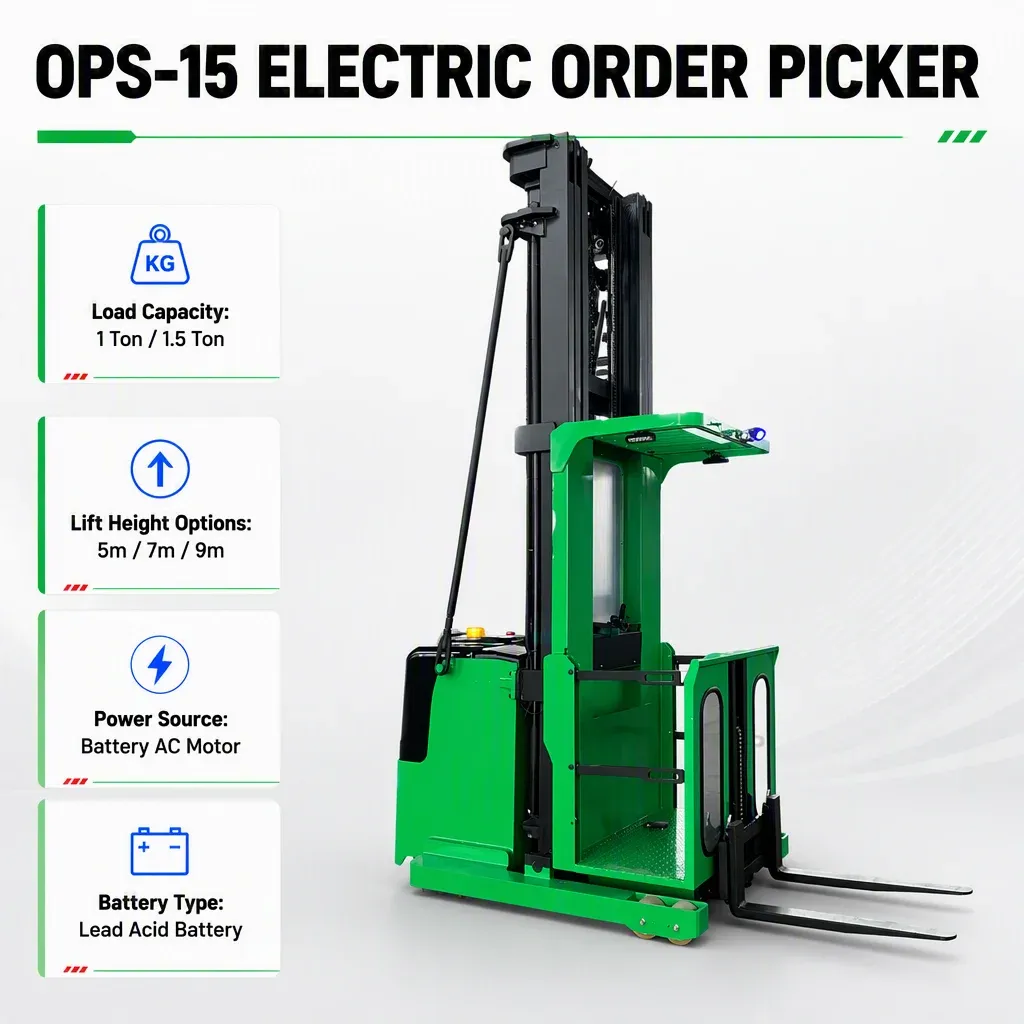 Man up Electric Order Picker 1000 to 1500 kg detail 3