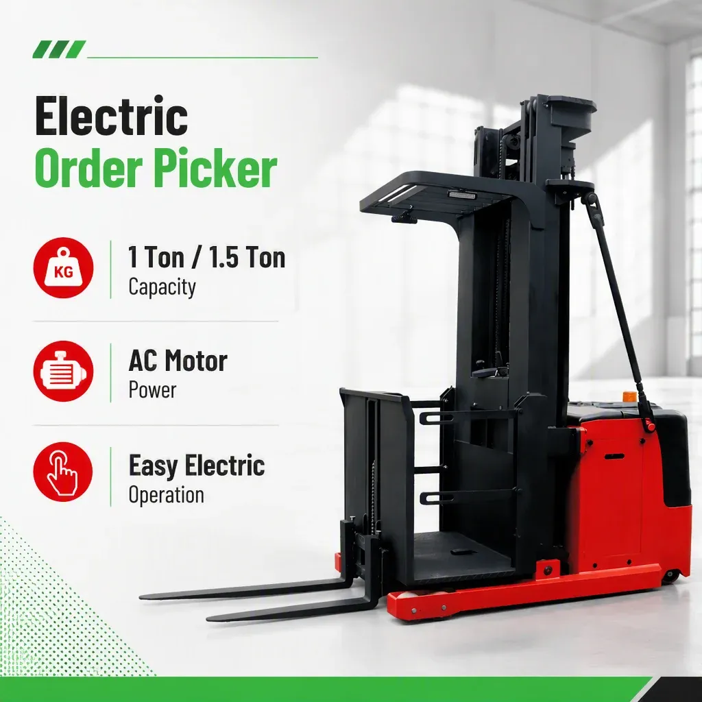 Man up Electric Order Picker 1000 to 1500 kg detail 5