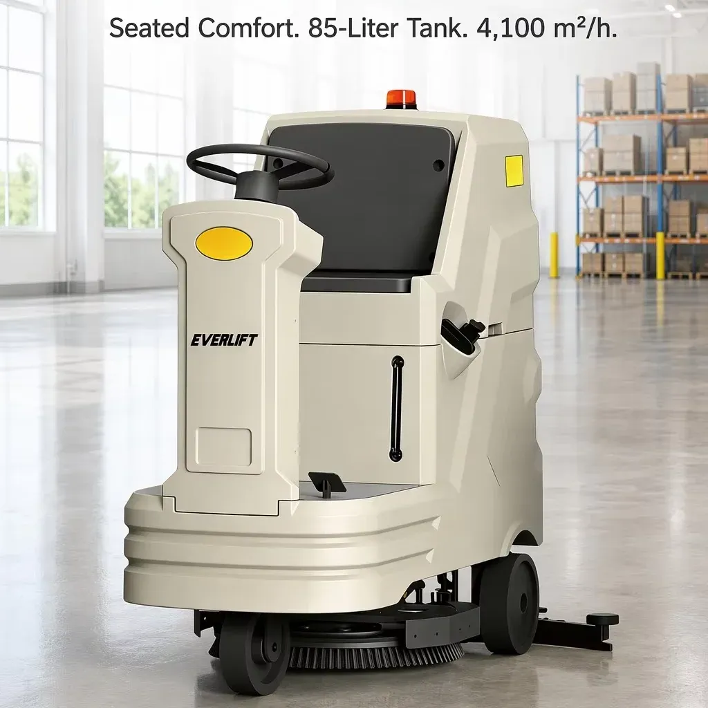 XD85 Electric Floor Scrubber Machine 580mm Ride on Floor