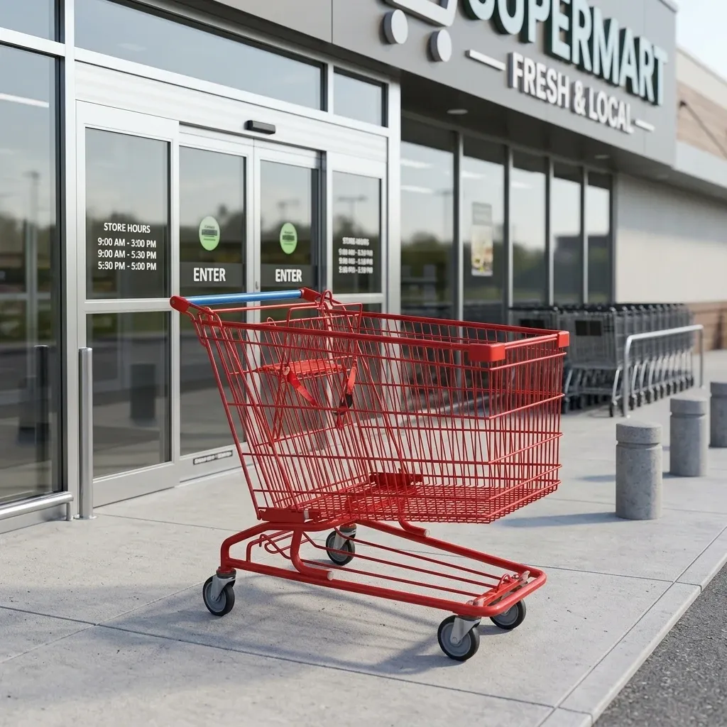Heavy Duty 240L American-Style Mesh Folding Shopping Trolley