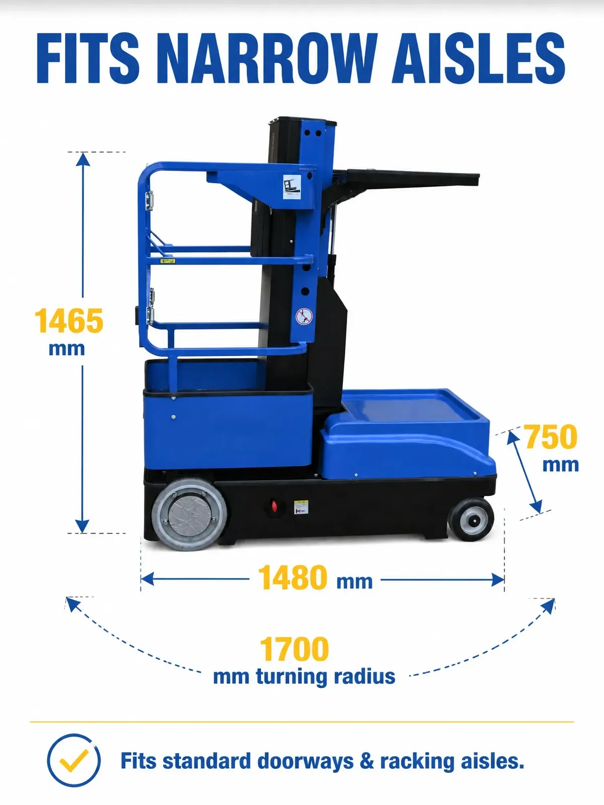 FOP4 Full Auto Self-Propelled Electric Narrow Aisle Lift photo 4
