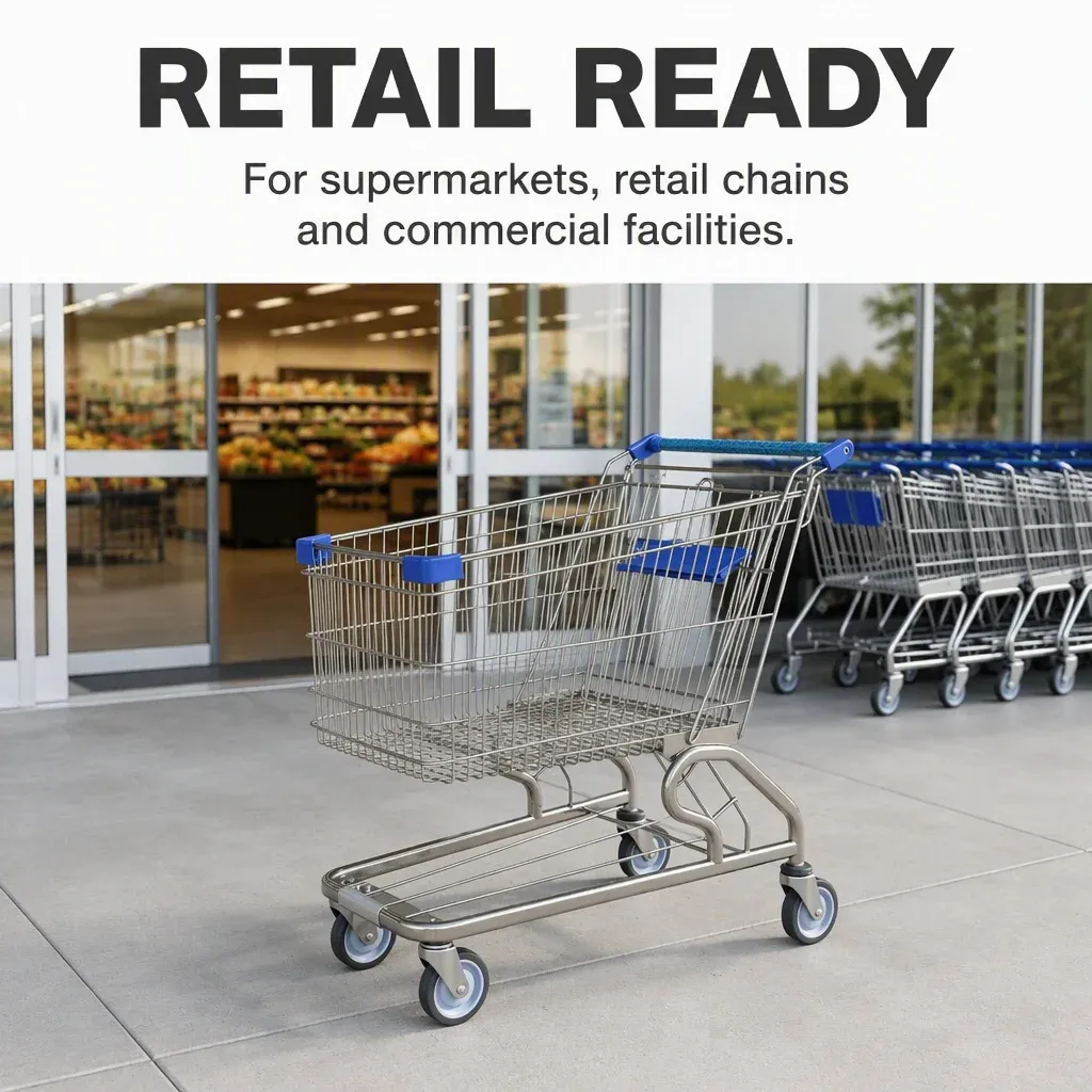 180L Metal Different American Style Shopping Trolley detail 1