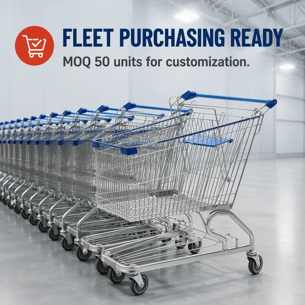 180L Metal Different American Style Shopping Trolley detail 3