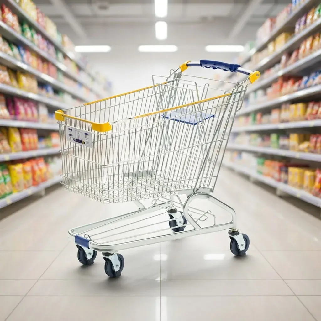 180L Heavy Duty Metal American-Style Shopping Trolley photo 3