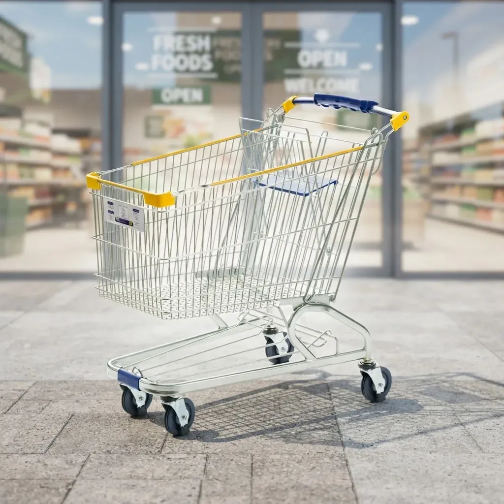 180L Heavy Duty Metal American-Style Shopping Trolley photo 4