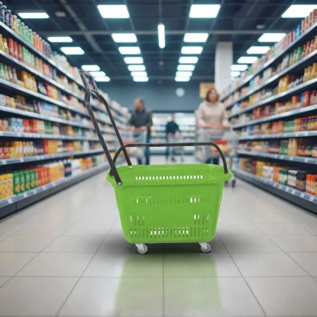 Supermarket Shopping Trolley Colourful Easy