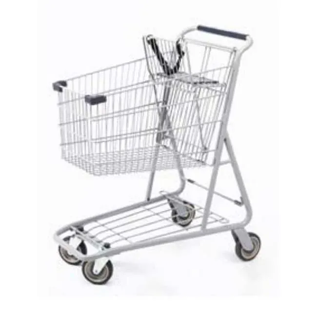 80L American Style Convenience Store Metal Supermarket Shopping Trolley photo 3