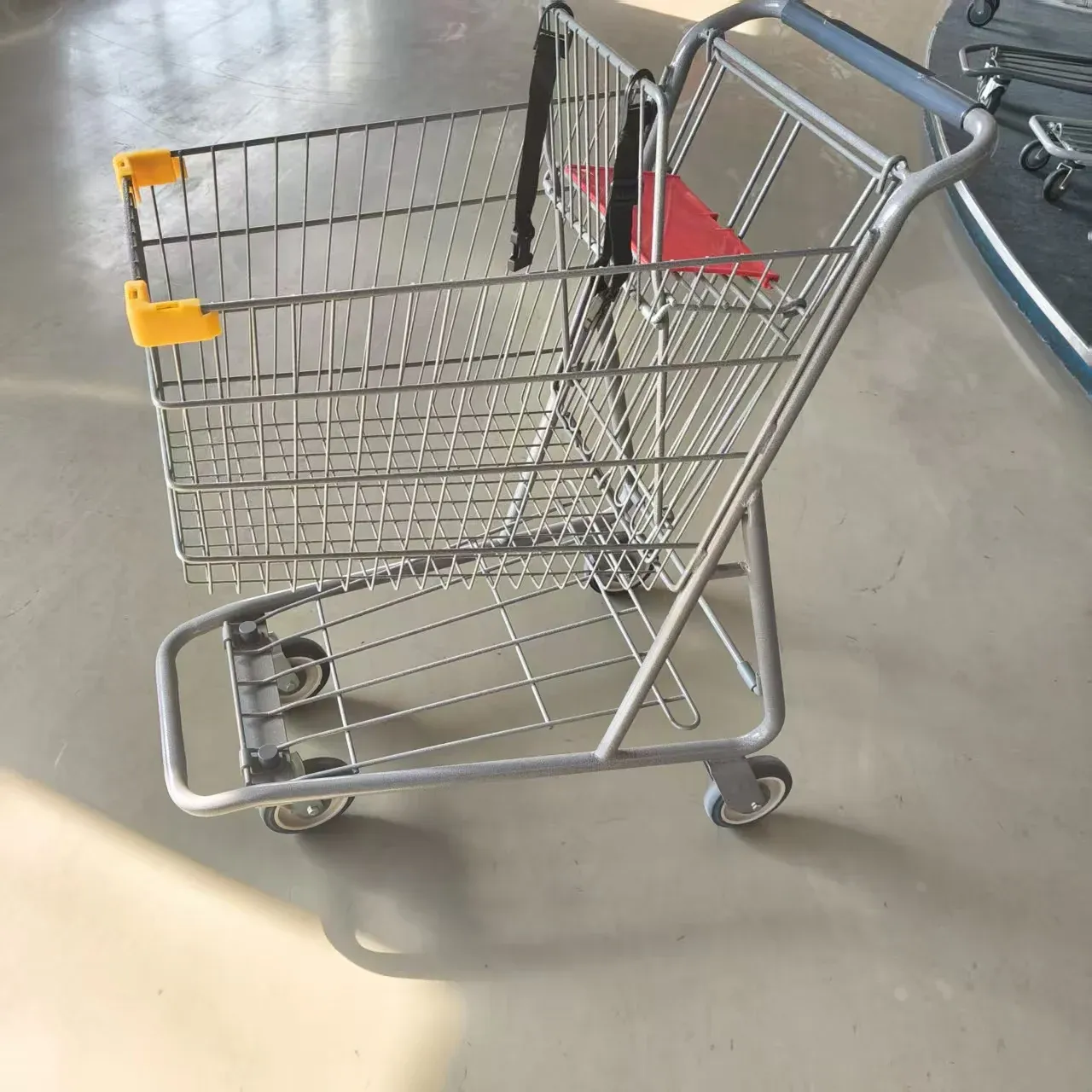 80L American Style Convenience Store Metal Supermarket Shopping Trolley photo 4
