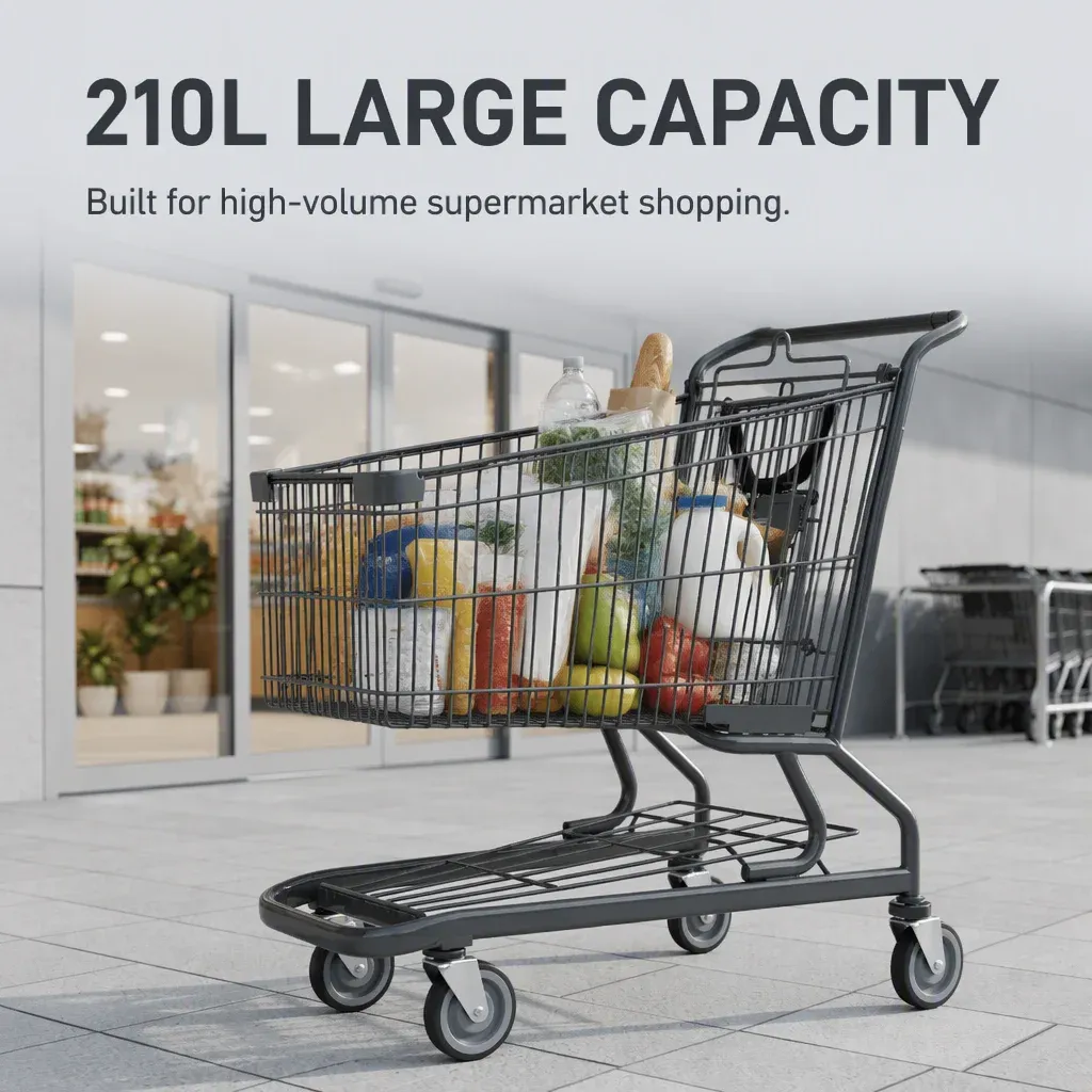 210L Supermarket American Standard Shopping Trolley 4 detail 1