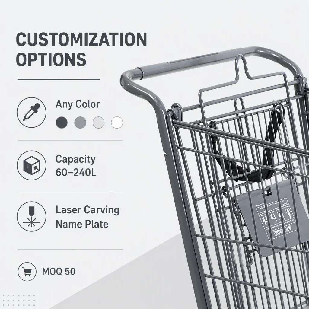 210L Supermarket American Standard Shopping Trolley 4 detail 2