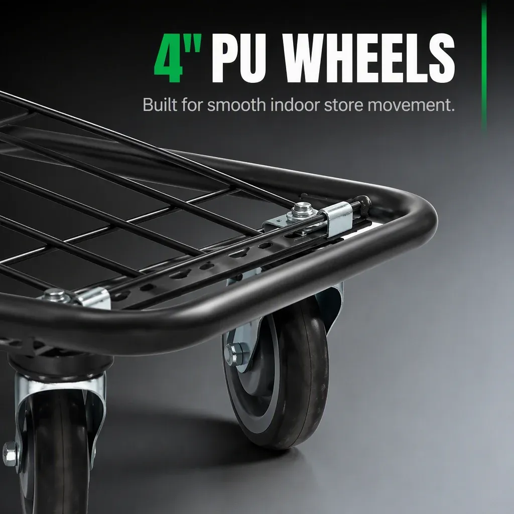 262L Supermarket Grocery Store American Style Heavy Duty Shopping Trolley detail 4