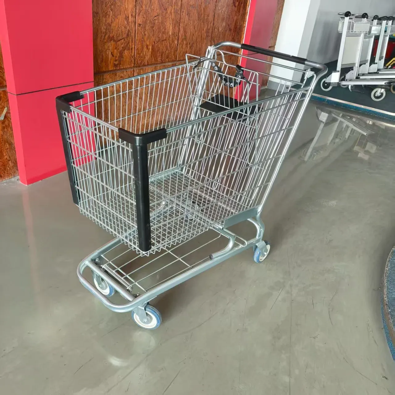 180L American Classic Mesh Steel Shopping Trolley photo 4