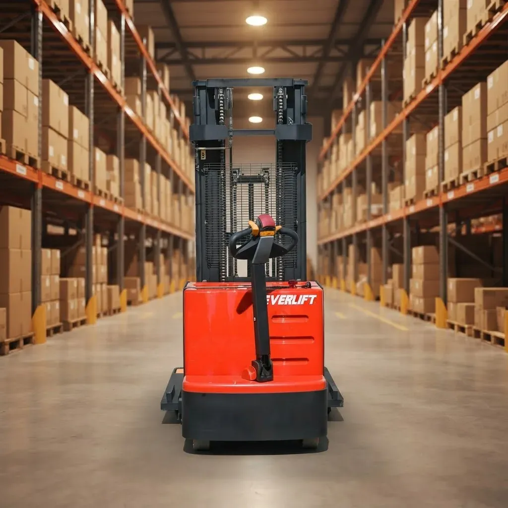 1.5 Ton Full Electric Straddle Stacker Stand-on Pallet