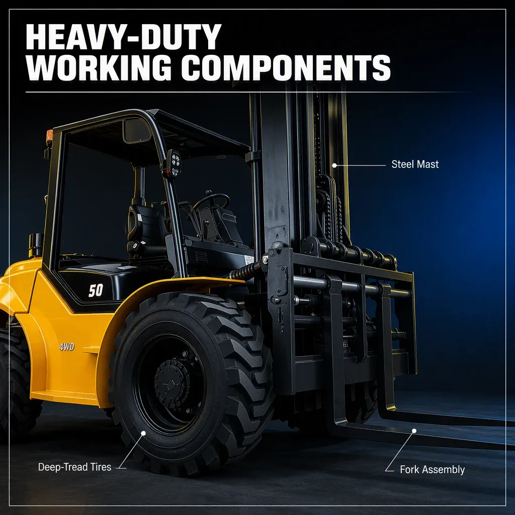 Rough Terrain Forklift 2.5Ton 3 TON 3.5 TON detail 4