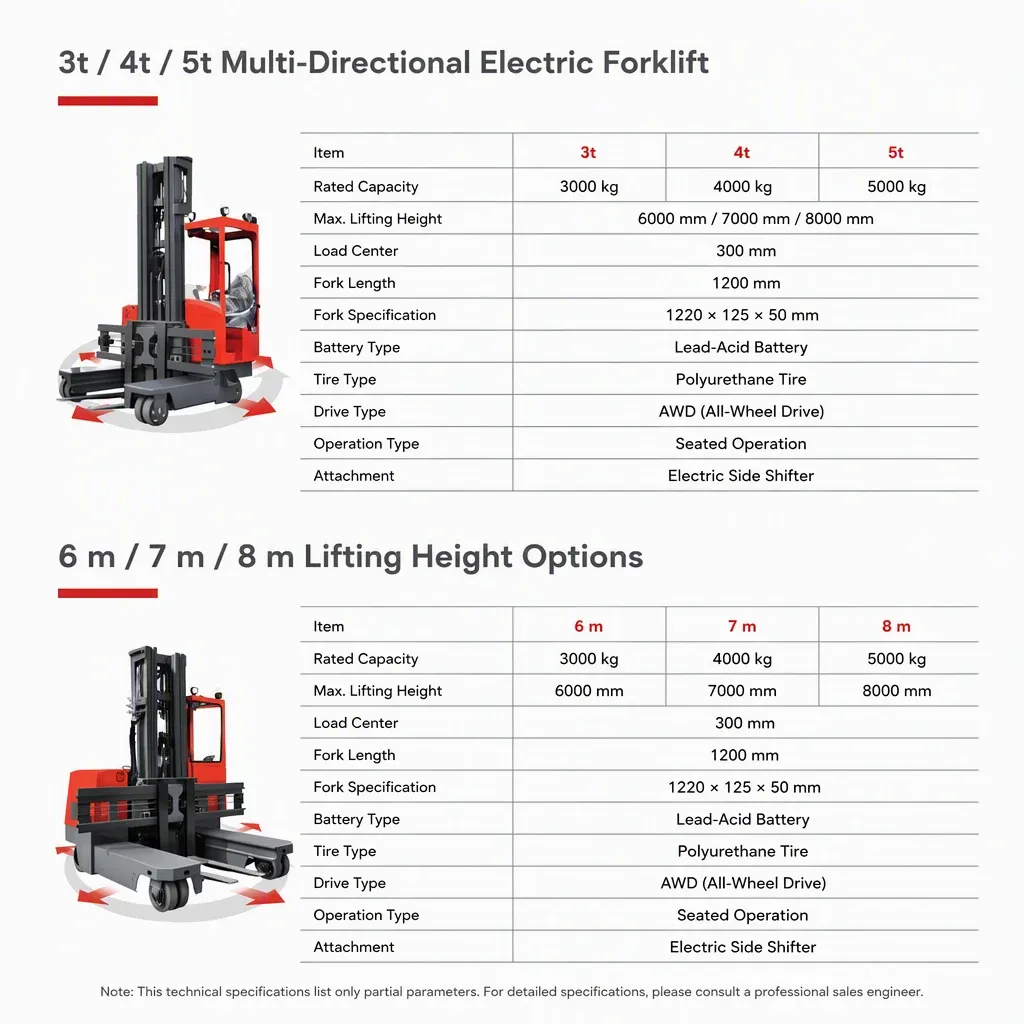 Multi Direction Forklift 3t/4t/5t detail 4