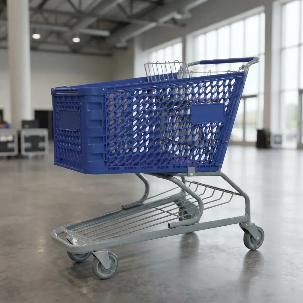 120L Mesh PP Supermarket Shopping Trolley